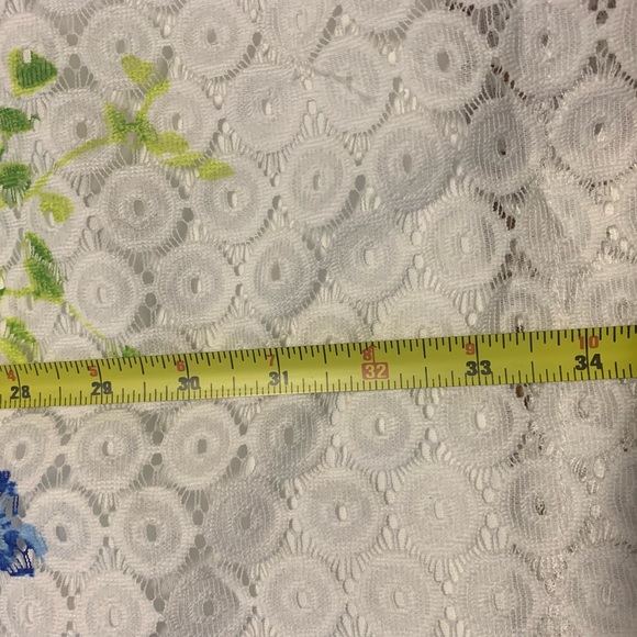 Studio One New York A Line Dress Tea Party Sleeveless white and Blue Floral Sz 6 - Picture 7 of 9